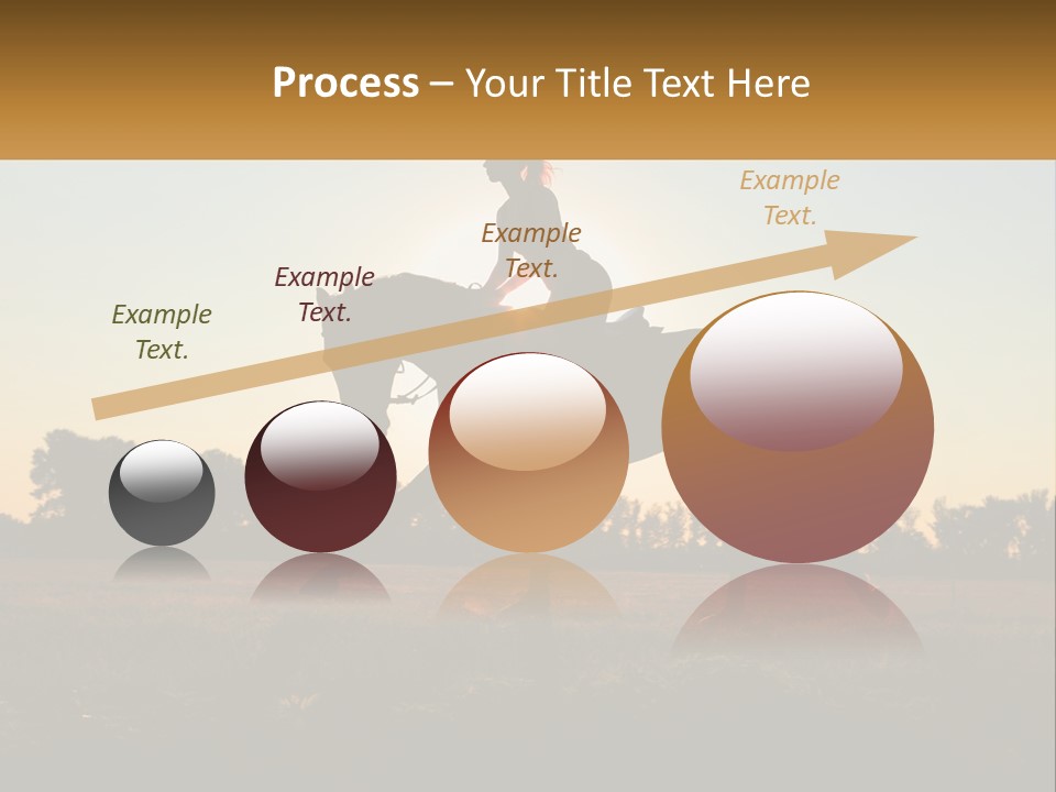 A Woman Riding On The Back Of A Horse PowerPoint Template