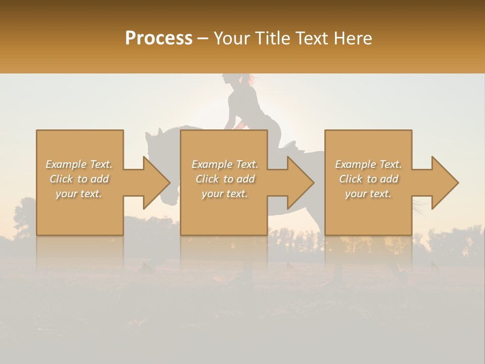 A Woman Riding On The Back Of A Horse PowerPoint Template