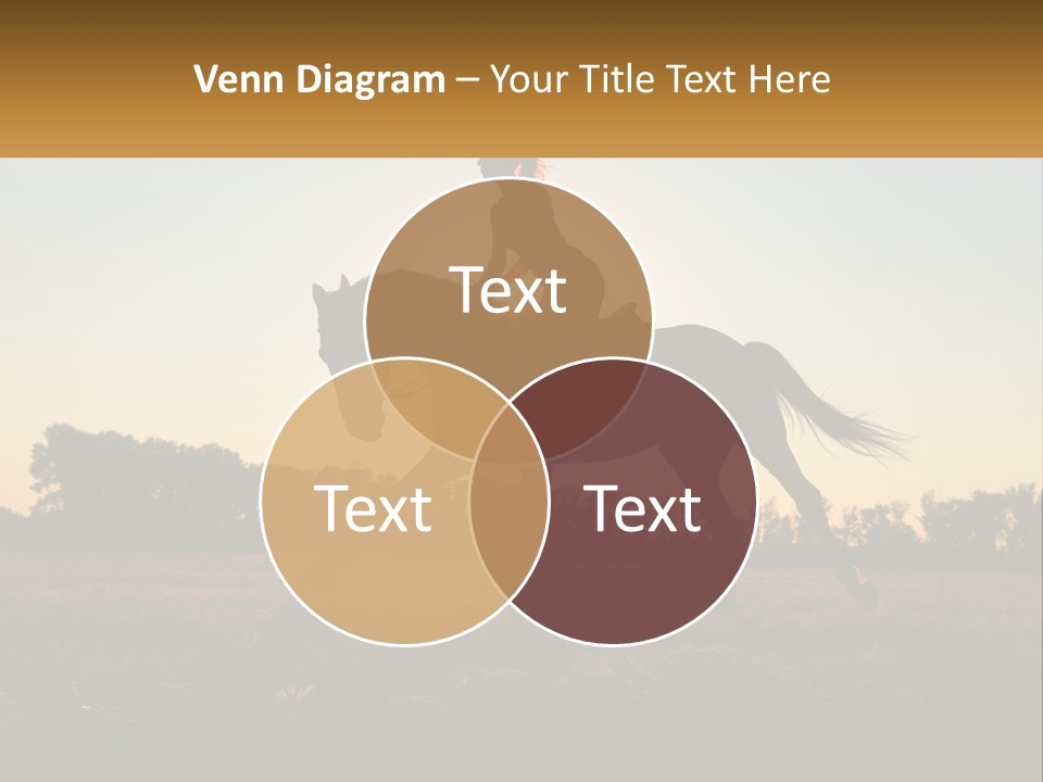 A Woman Riding On The Back Of A Horse PowerPoint Template