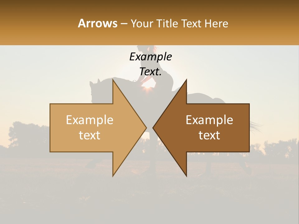 A Woman Riding On The Back Of A Horse PowerPoint Template