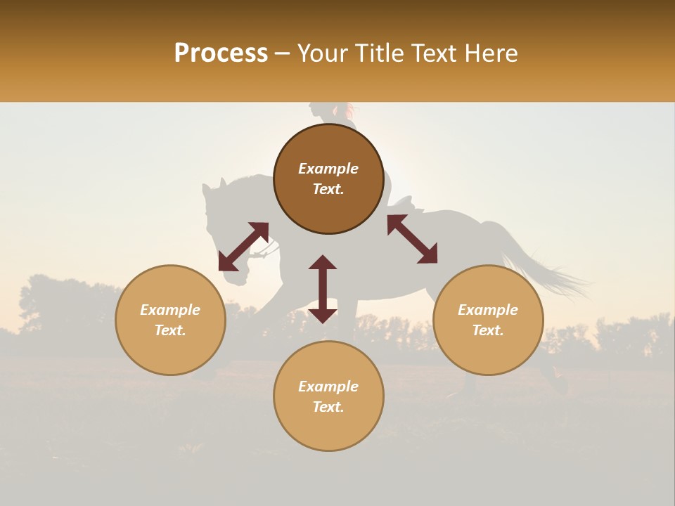 A Woman Riding On The Back Of A Horse PowerPoint Template