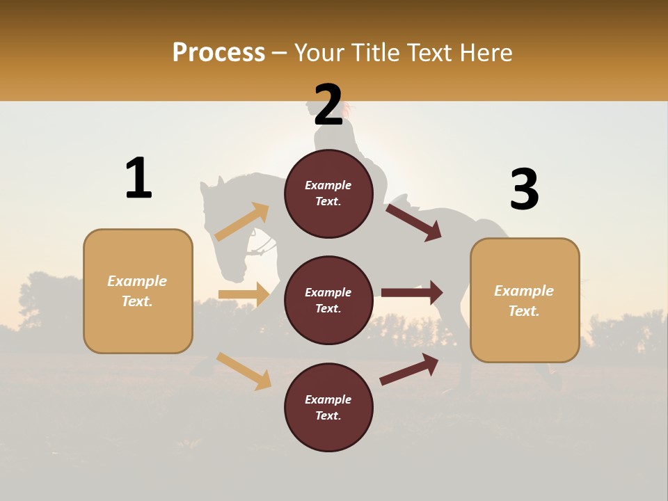 A Woman Riding On The Back Of A Horse PowerPoint Template