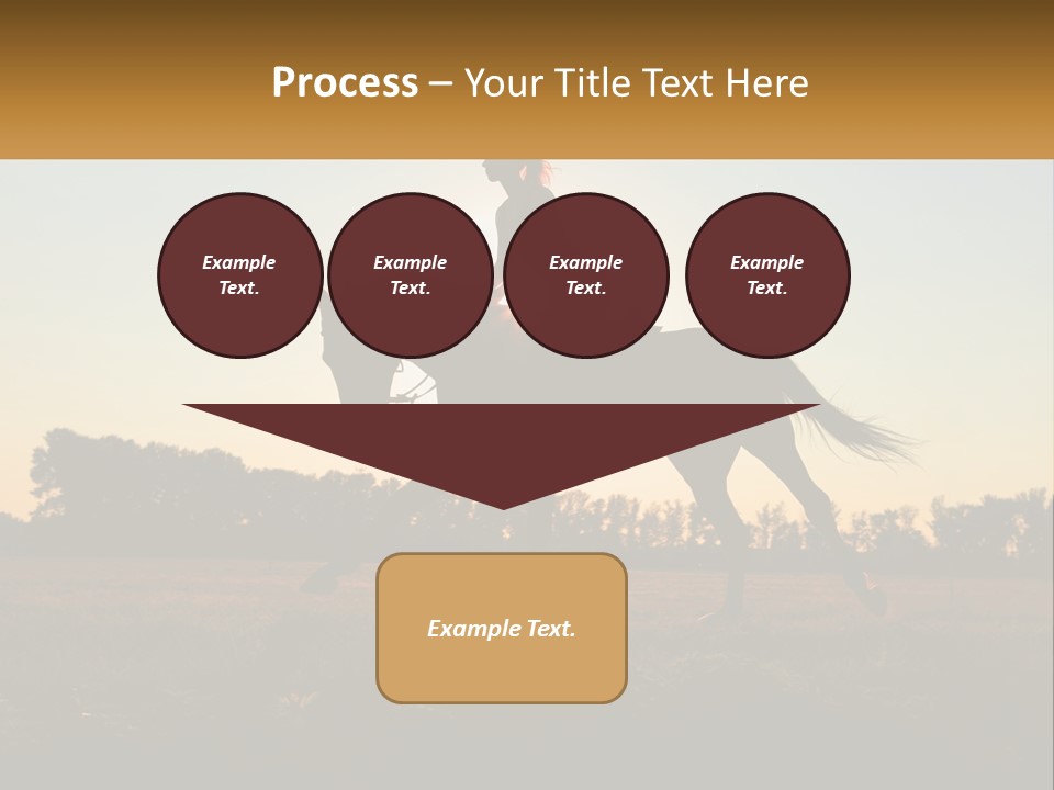 A Woman Riding On The Back Of A Horse PowerPoint Template