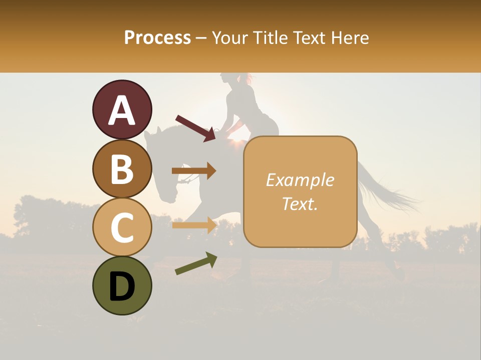 A Woman Riding On The Back Of A Horse PowerPoint Template