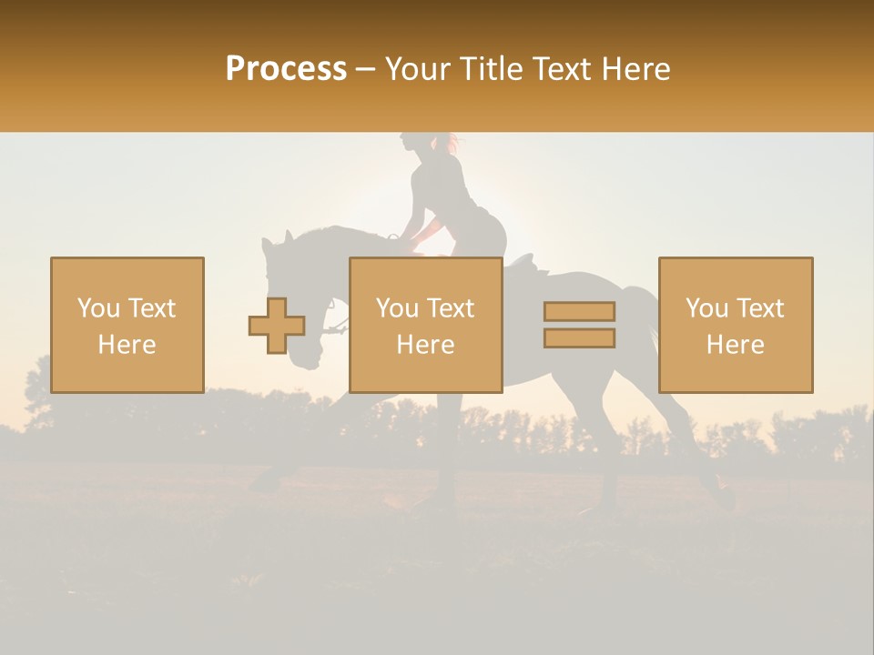A Woman Riding On The Back Of A Horse PowerPoint Template
