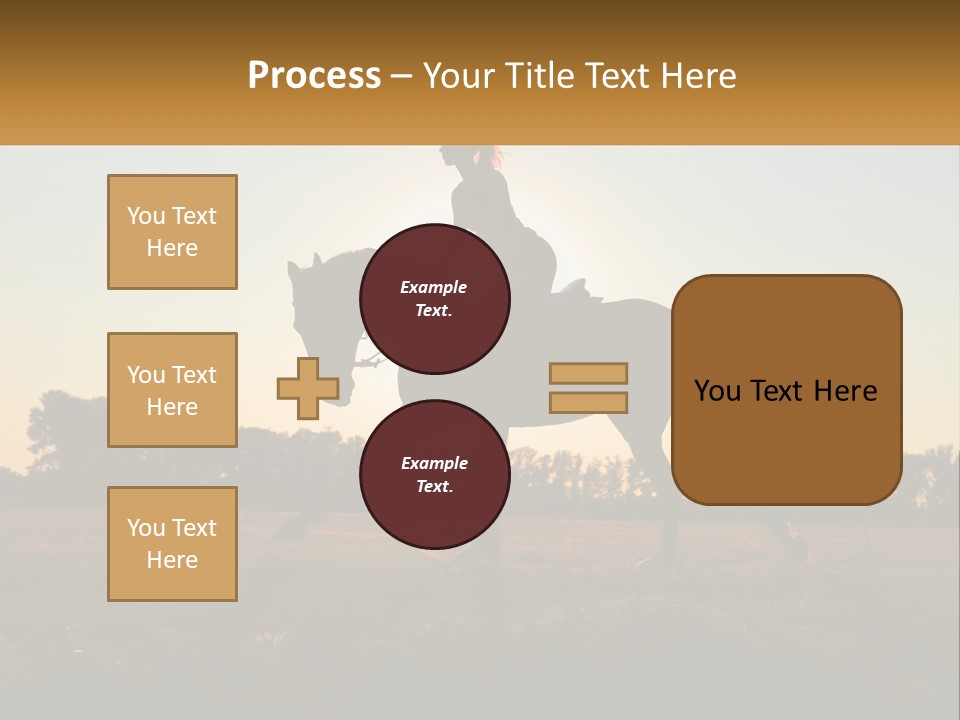 A Woman Riding On The Back Of A Horse PowerPoint Template