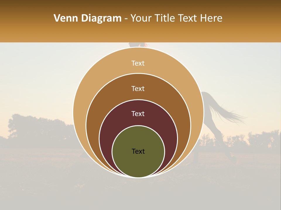 A Woman Riding On The Back Of A Horse PowerPoint Template