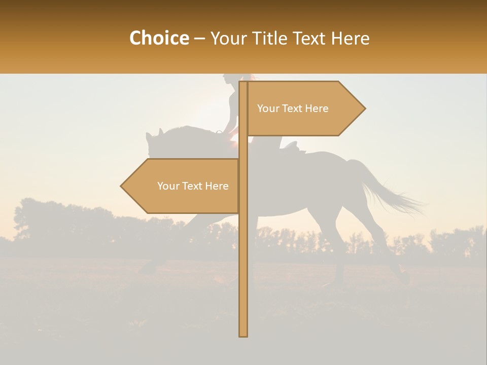 A Woman Riding On The Back Of A Horse PowerPoint Template