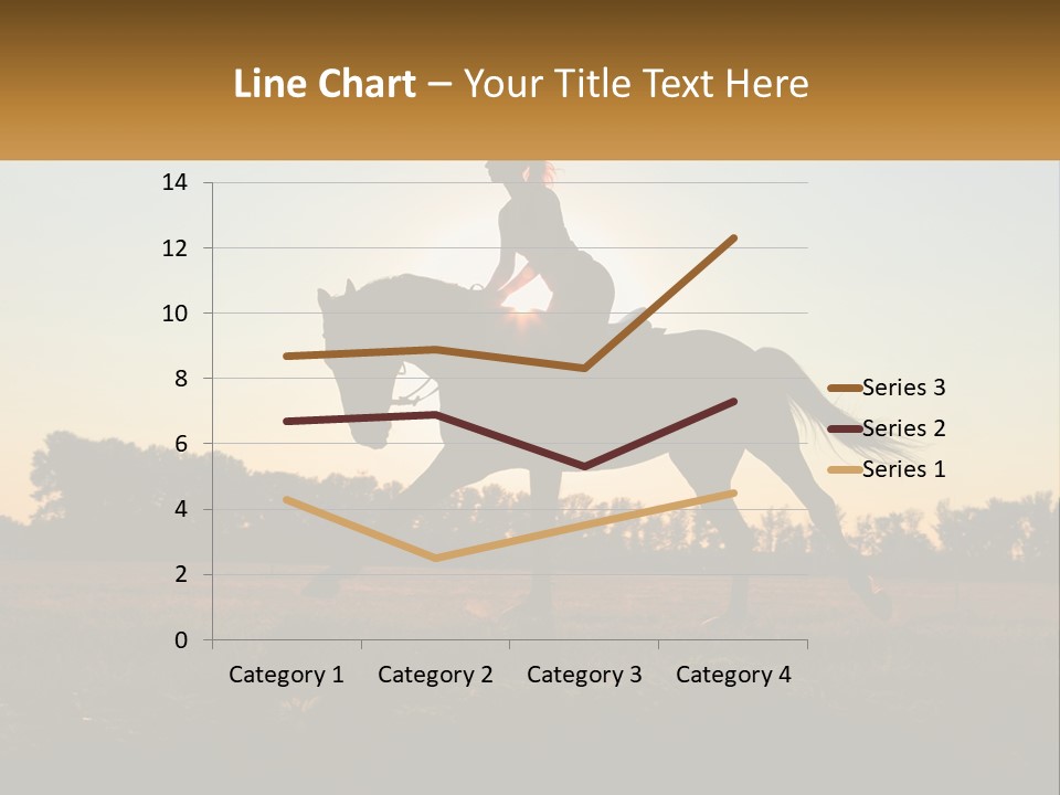 A Woman Riding On The Back Of A Horse PowerPoint Template