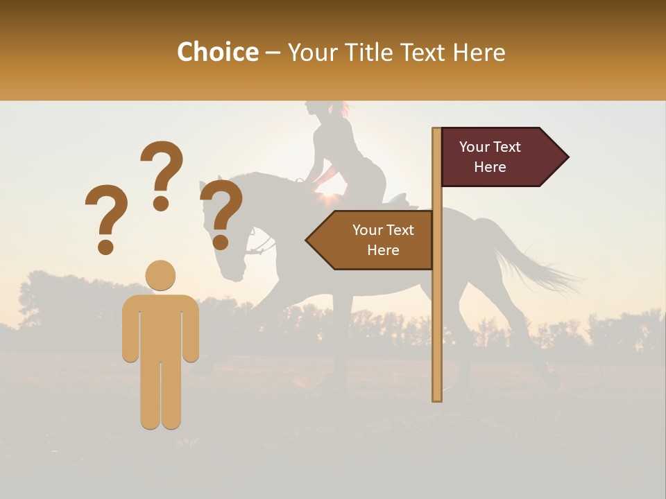 A Woman Riding On The Back Of A Horse PowerPoint Template