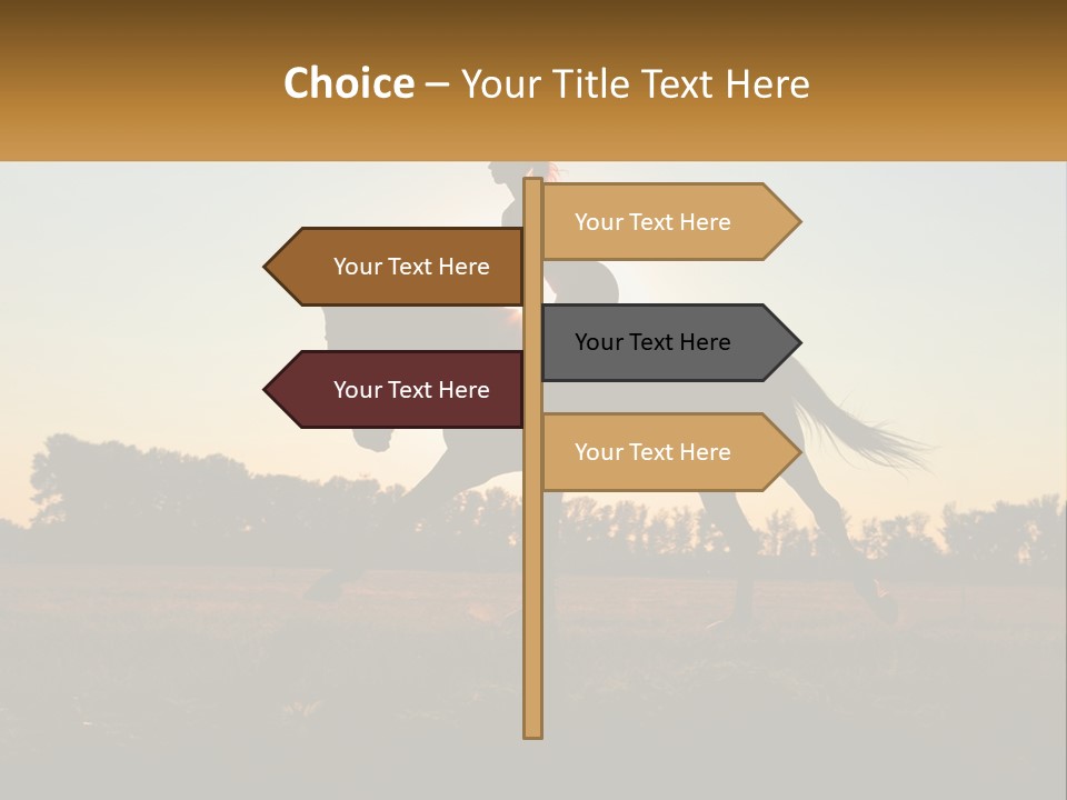 A Woman Riding On The Back Of A Horse PowerPoint Template