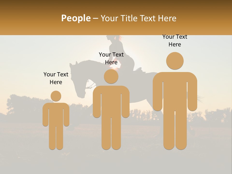 A Woman Riding On The Back Of A Horse PowerPoint Template