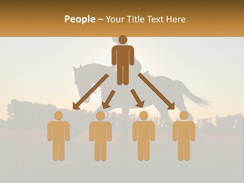 A Woman Riding On The Back Of A Horse PowerPoint Template