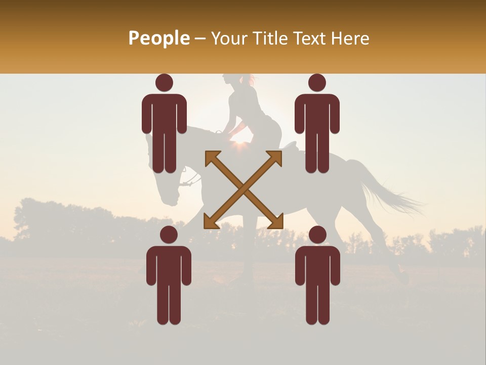 A Woman Riding On The Back Of A Horse PowerPoint Template