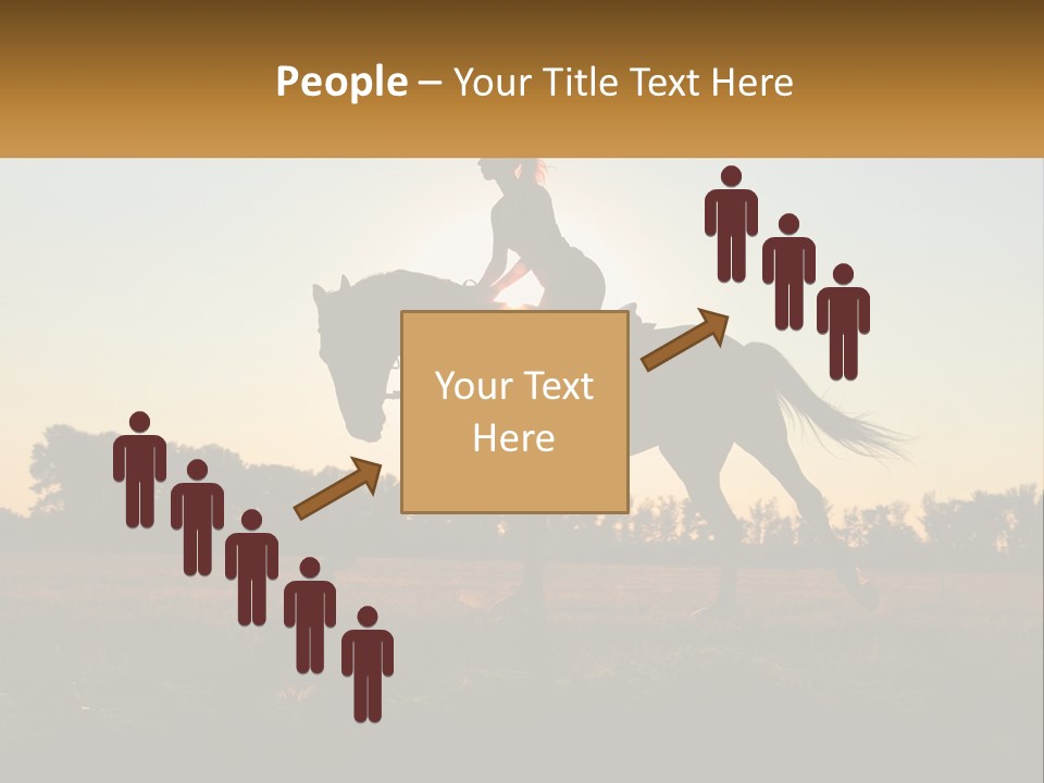 A Woman Riding On The Back Of A Horse PowerPoint Template