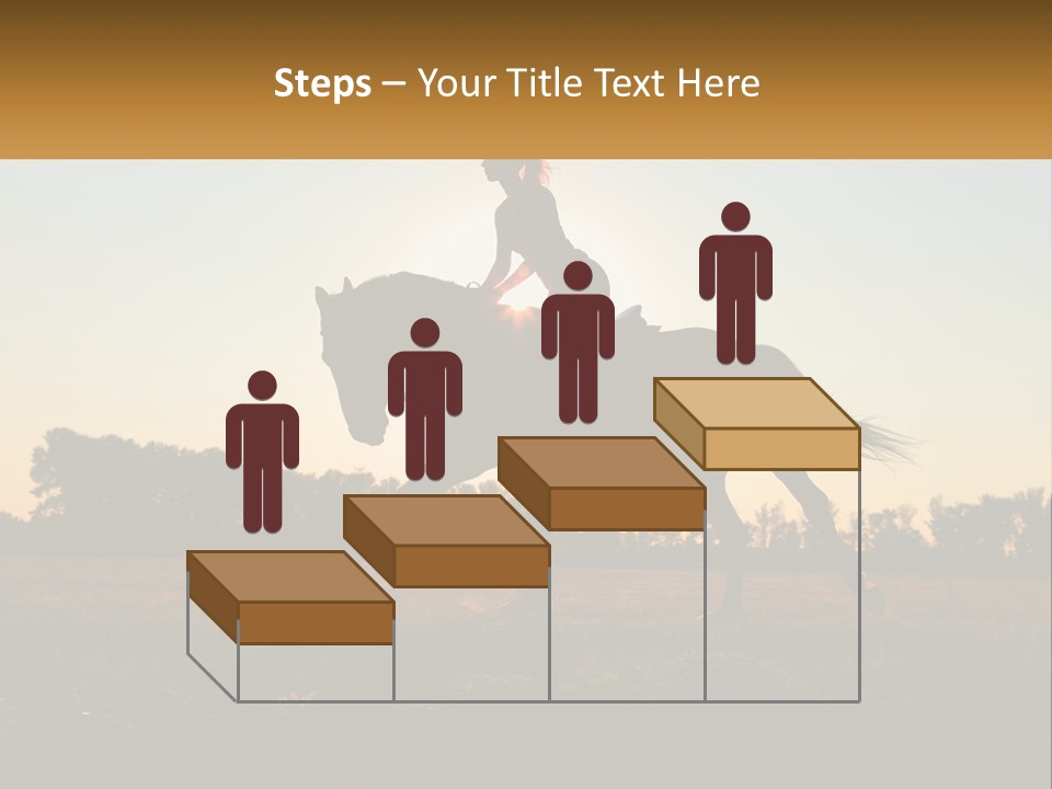 A Woman Riding On The Back Of A Horse PowerPoint Template