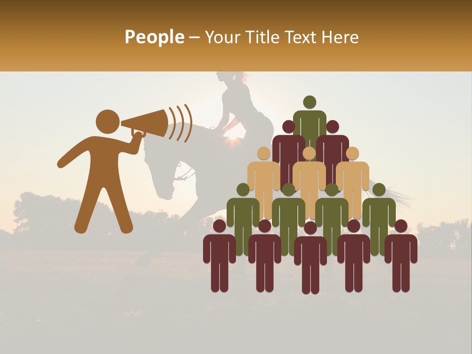 A Woman Riding On The Back Of A Horse PowerPoint Template