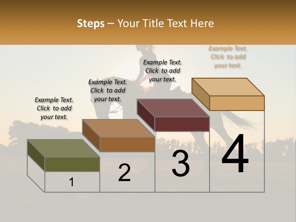 A Woman Riding On The Back Of A Horse PowerPoint Template