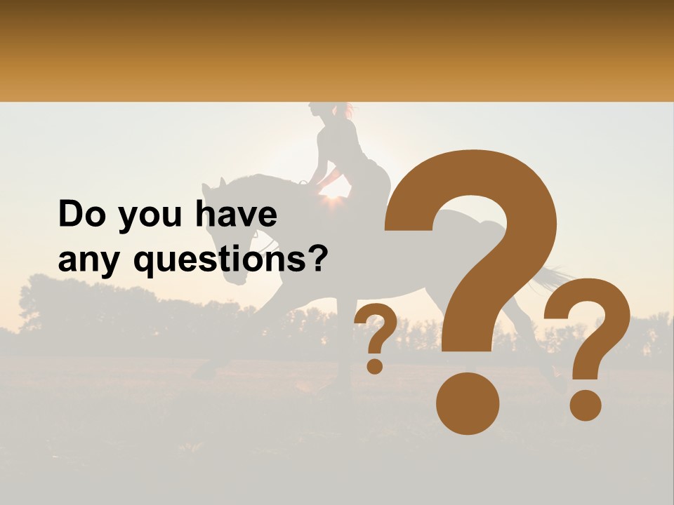 A Woman Riding On The Back Of A Horse PowerPoint Template