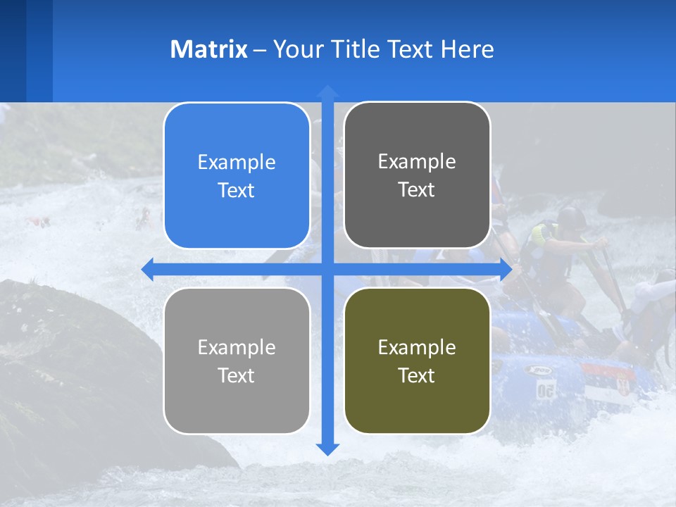 A Group Of People Riding A Raft Down A River PowerPoint Template