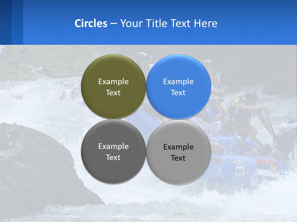 A Group Of People Riding A Raft Down A River PowerPoint Template