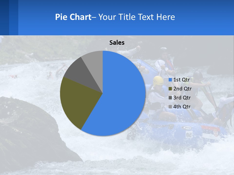 A Group Of People Riding A Raft Down A River PowerPoint Template