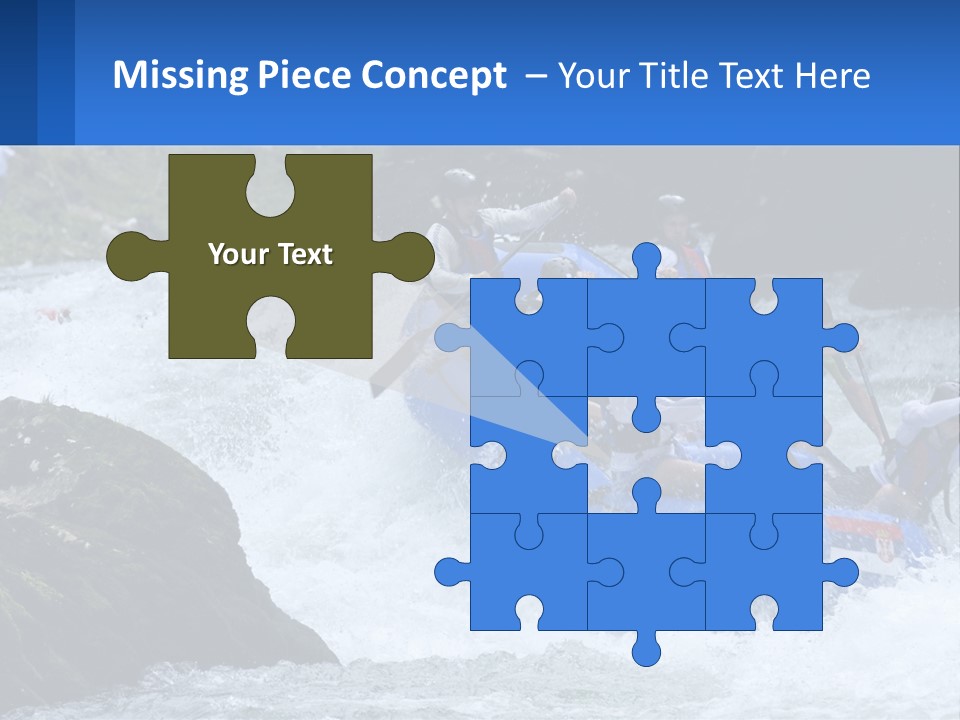 A Group Of People Riding A Raft Down A River PowerPoint Template