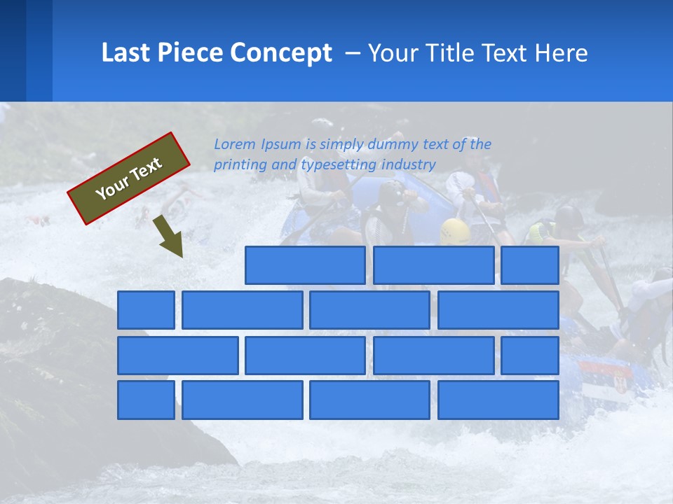 A Group Of People Riding A Raft Down A River PowerPoint Template
