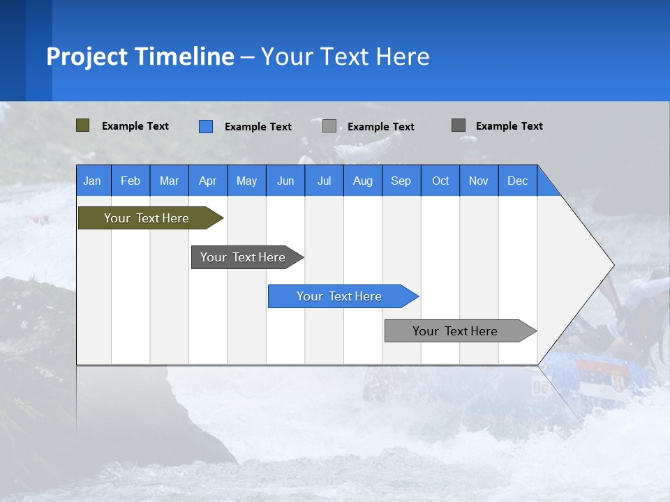 A Group Of People Riding A Raft Down A River PowerPoint Template