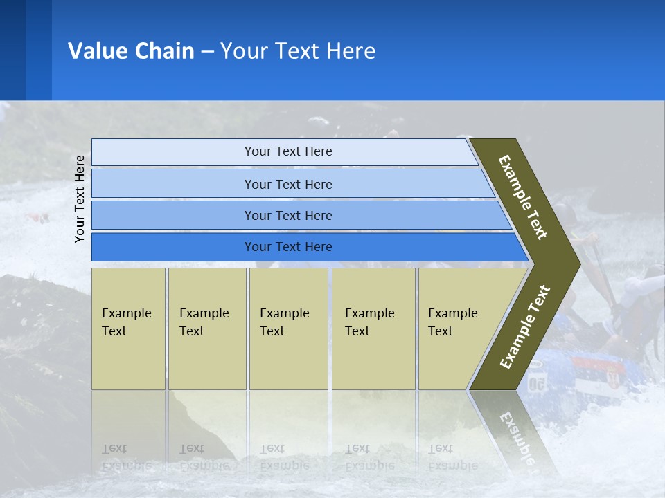 A Group Of People Riding A Raft Down A River PowerPoint Template