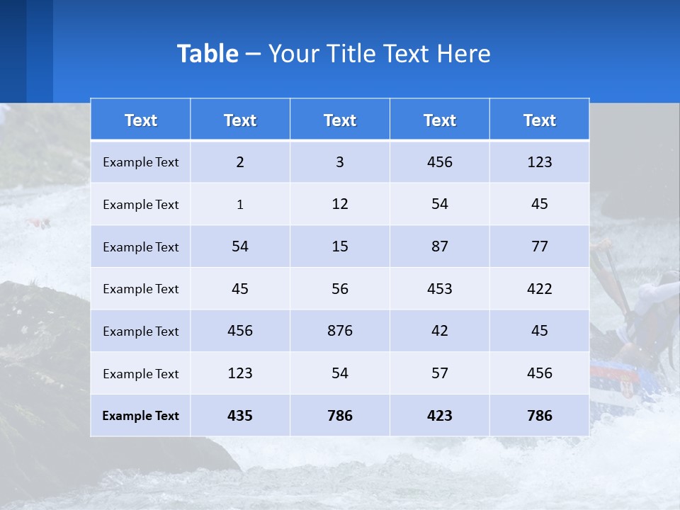 A Group Of People Riding A Raft Down A River PowerPoint Template