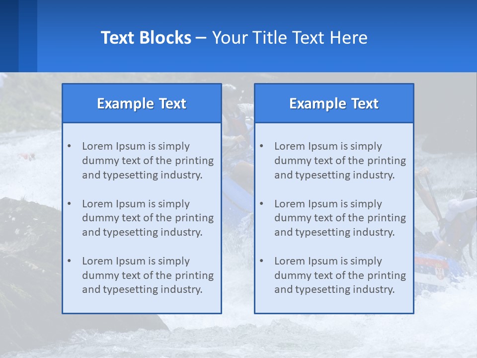 A Group Of People Riding A Raft Down A River PowerPoint Template