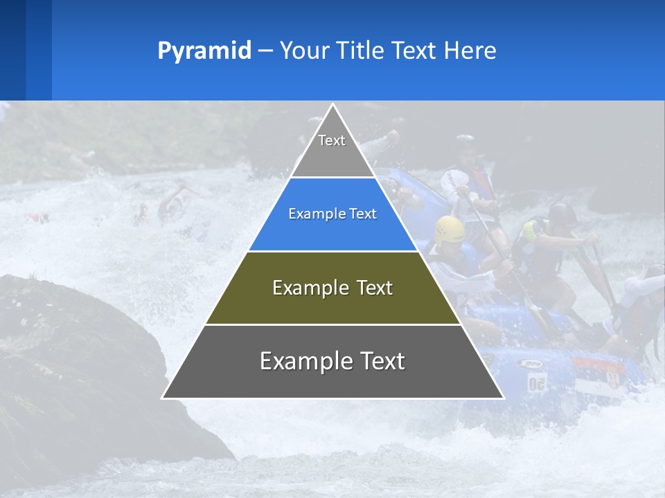 A Group Of People Riding A Raft Down A River PowerPoint Template