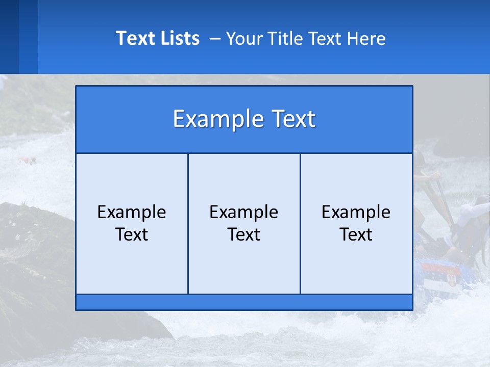 A Group Of People Riding A Raft Down A River PowerPoint Template