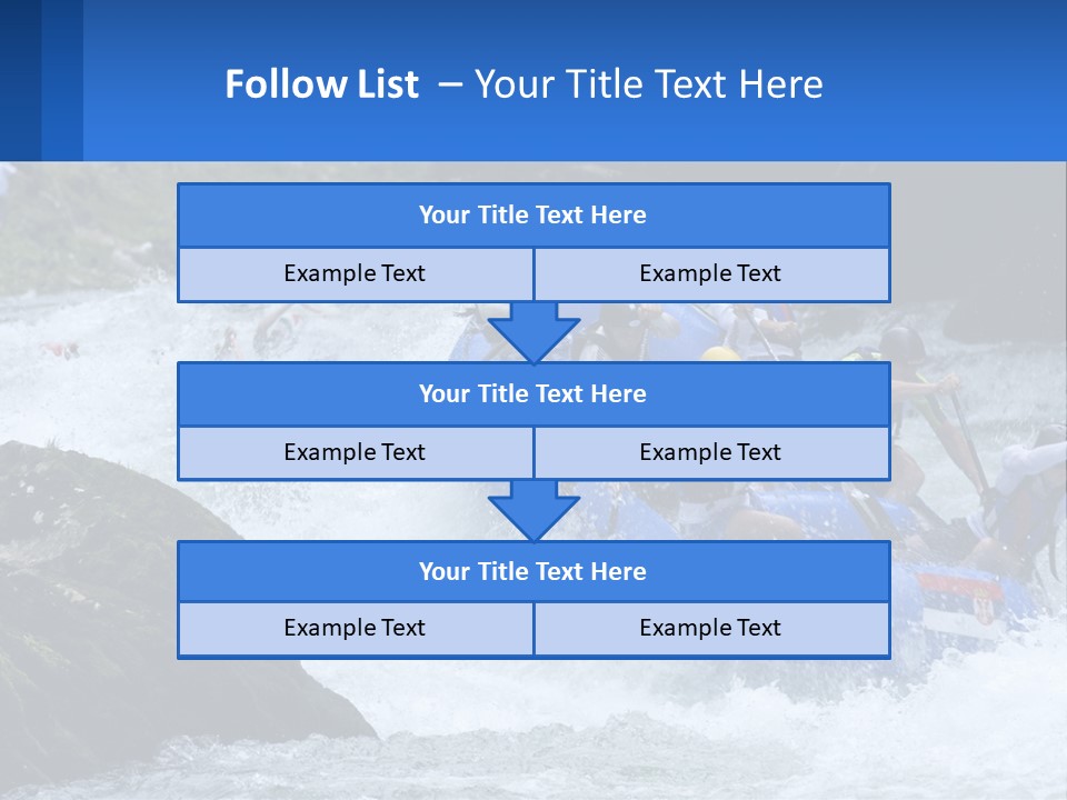 A Group Of People Riding A Raft Down A River PowerPoint Template