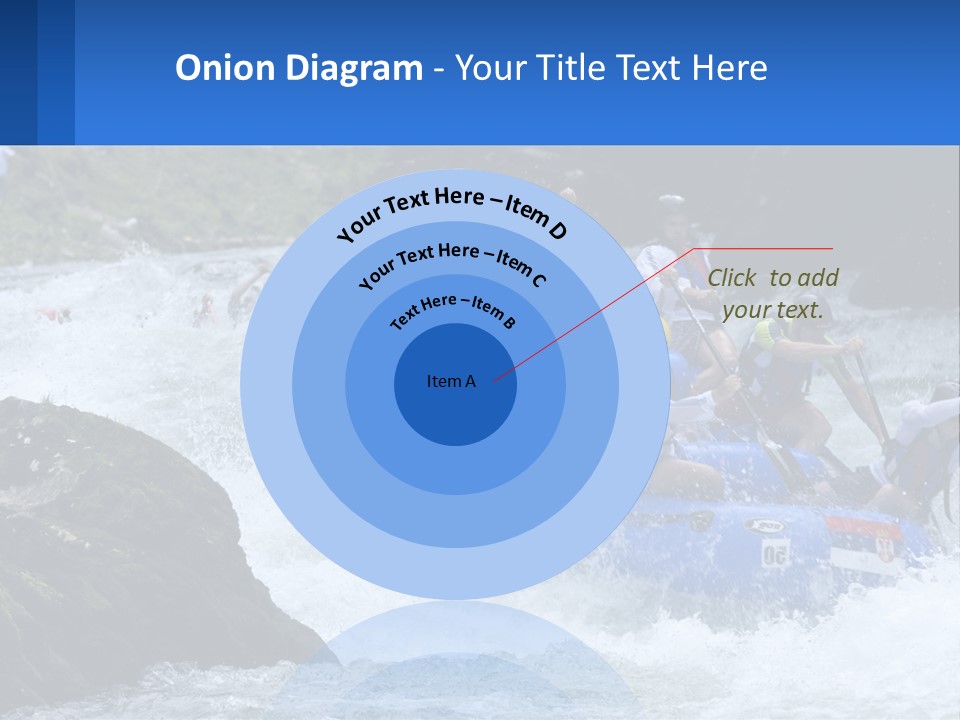 A Group Of People Riding A Raft Down A River PowerPoint Template