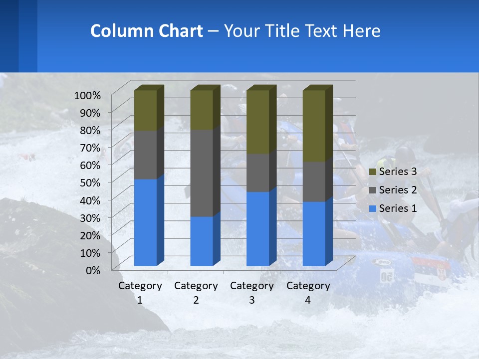 A Group Of People Riding A Raft Down A River PowerPoint Template