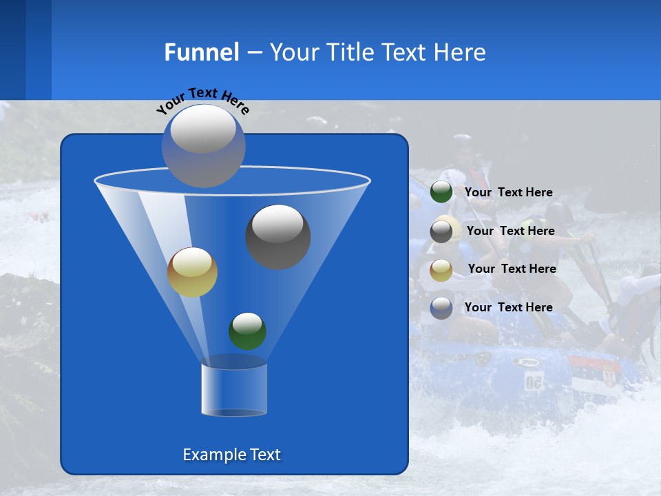 A Group Of People Riding A Raft Down A River PowerPoint Template