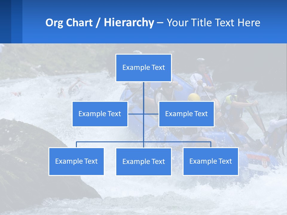 A Group Of People Riding A Raft Down A River PowerPoint Template