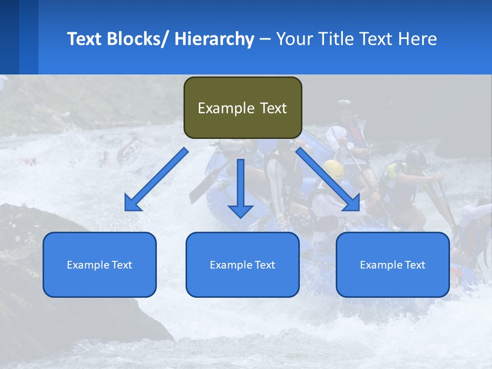A Group Of People Riding A Raft Down A River PowerPoint Template