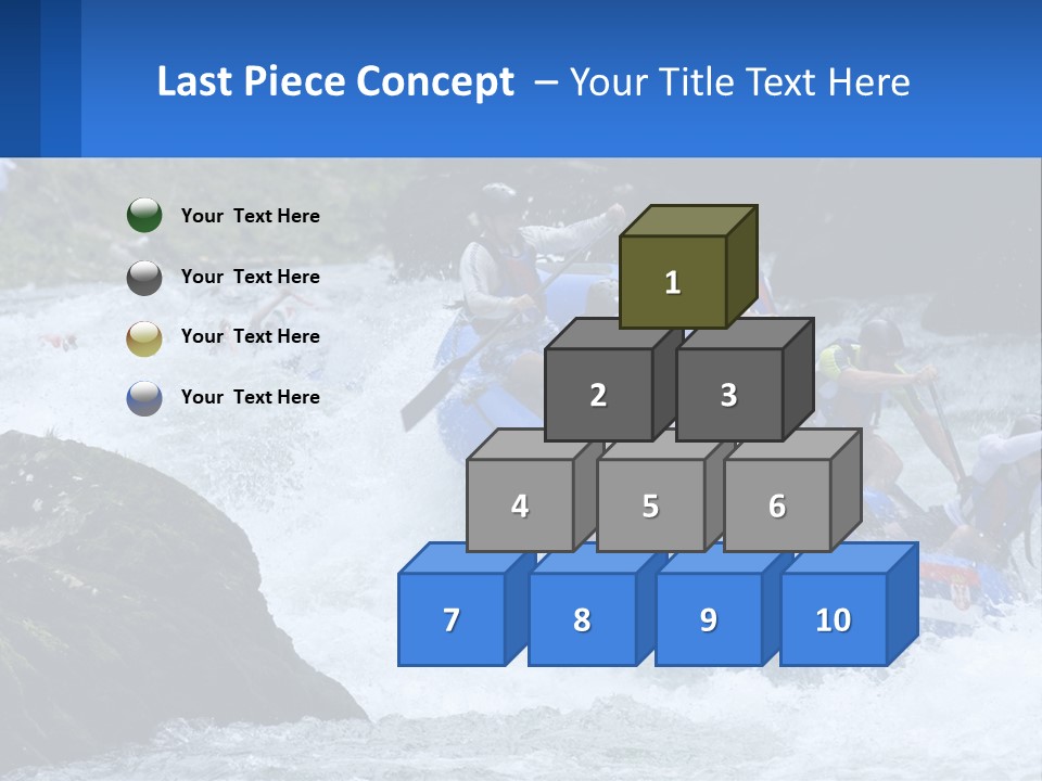 A Group Of People Riding A Raft Down A River PowerPoint Template