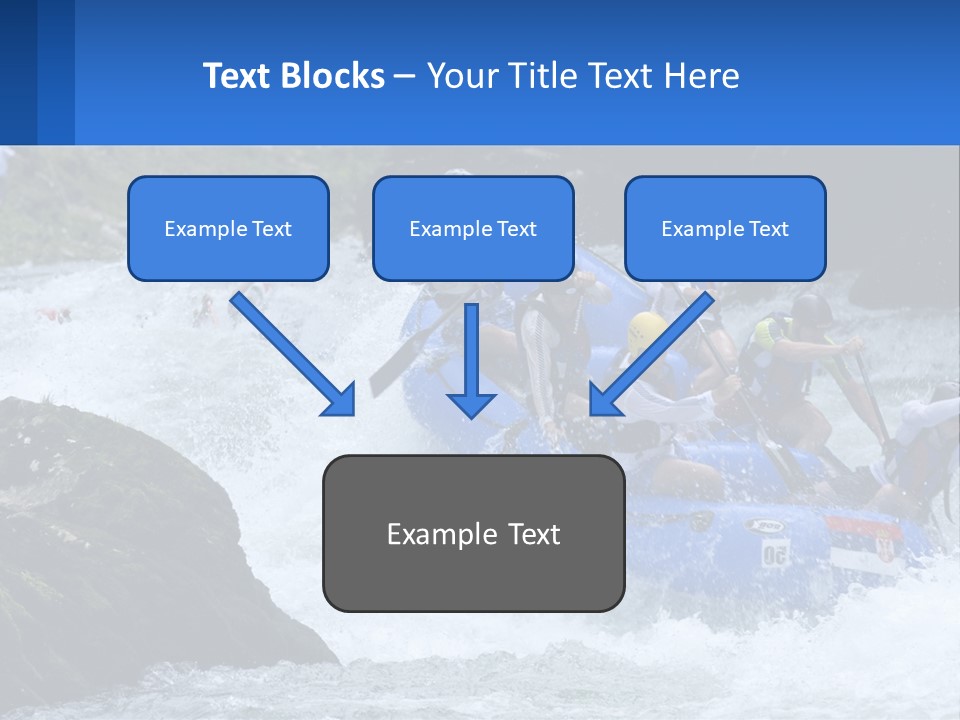 A Group Of People Riding A Raft Down A River PowerPoint Template