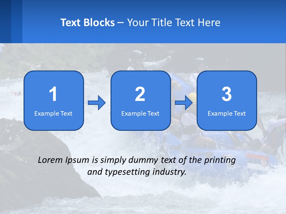 A Group Of People Riding A Raft Down A River PowerPoint Template