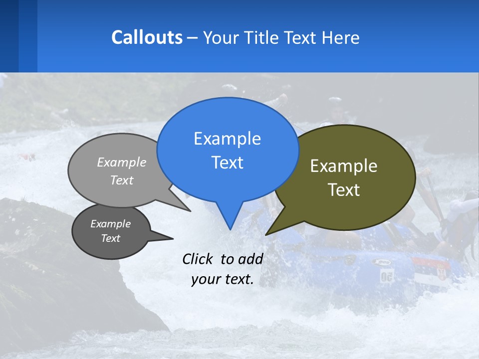 A Group Of People Riding A Raft Down A River PowerPoint Template