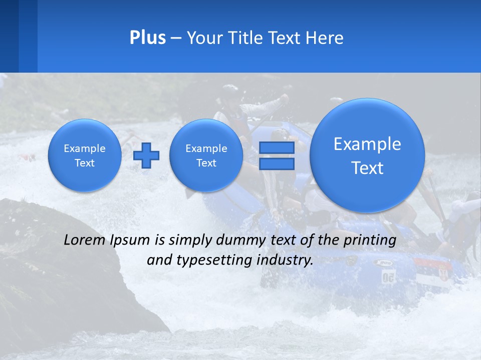 A Group Of People Riding A Raft Down A River PowerPoint Template