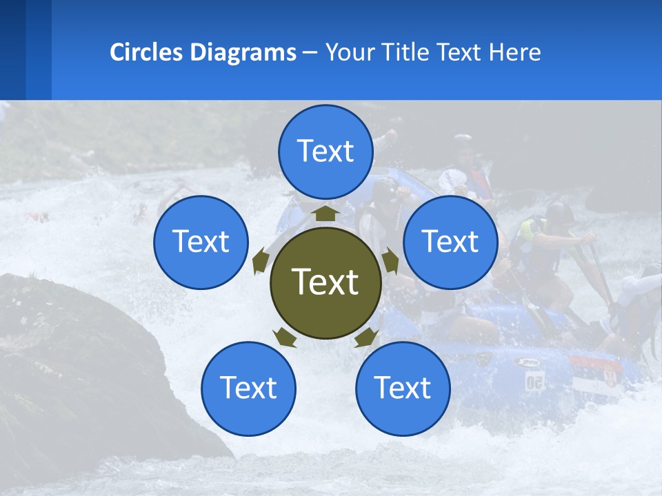 A Group Of People Riding A Raft Down A River PowerPoint Template