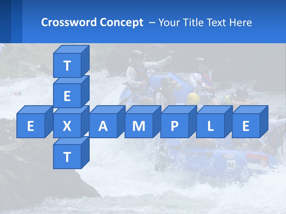 A Group Of People Riding A Raft Down A River PowerPoint Template