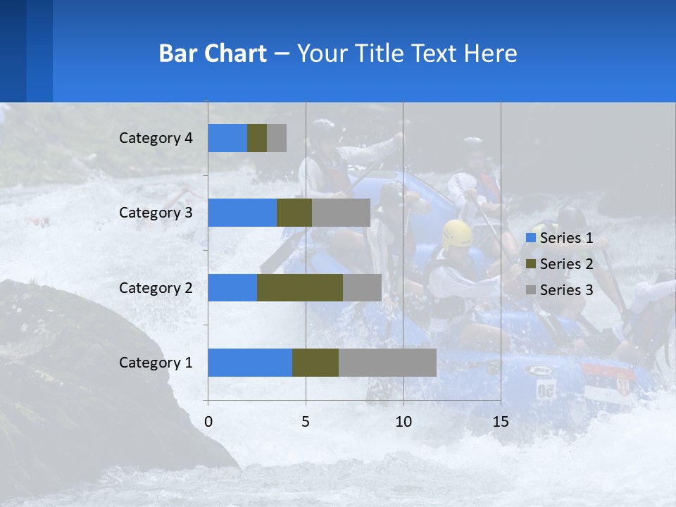 A Group Of People Riding A Raft Down A River PowerPoint Template
