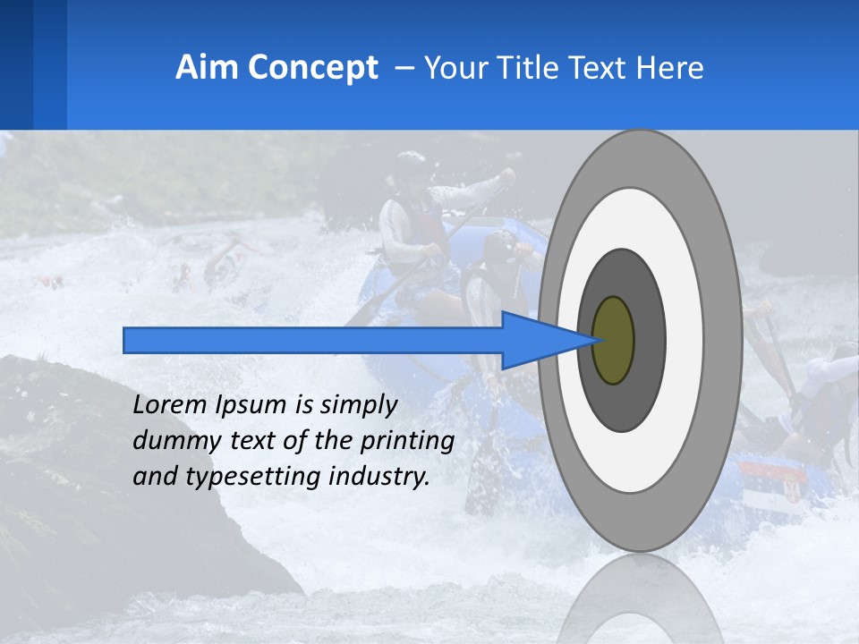A Group Of People Riding A Raft Down A River PowerPoint Template