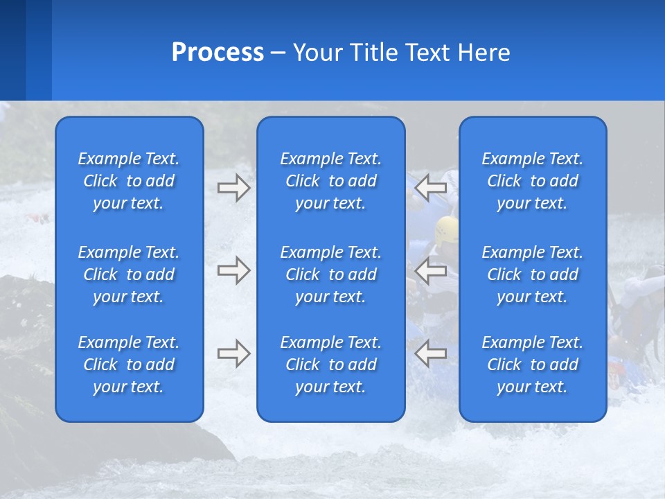 A Group Of People Riding A Raft Down A River PowerPoint Template